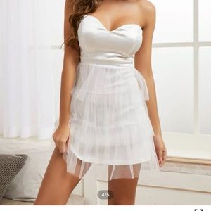 White bridal shower dress
